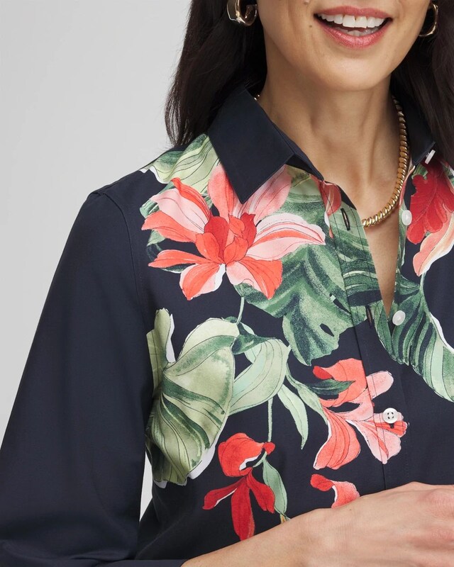 No Iron Stretch Floral Shirt - image 4